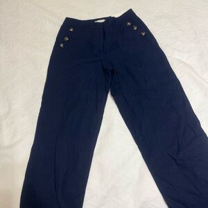 Cato Navy Button-Accent Pants